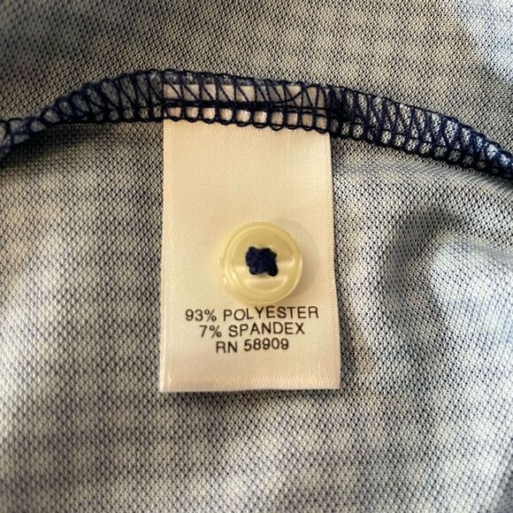 Roundtree & Yorke Gray Gingham Loose-Fit Short-Sleeve Polo Shirt Size L - Picture 9 of 10